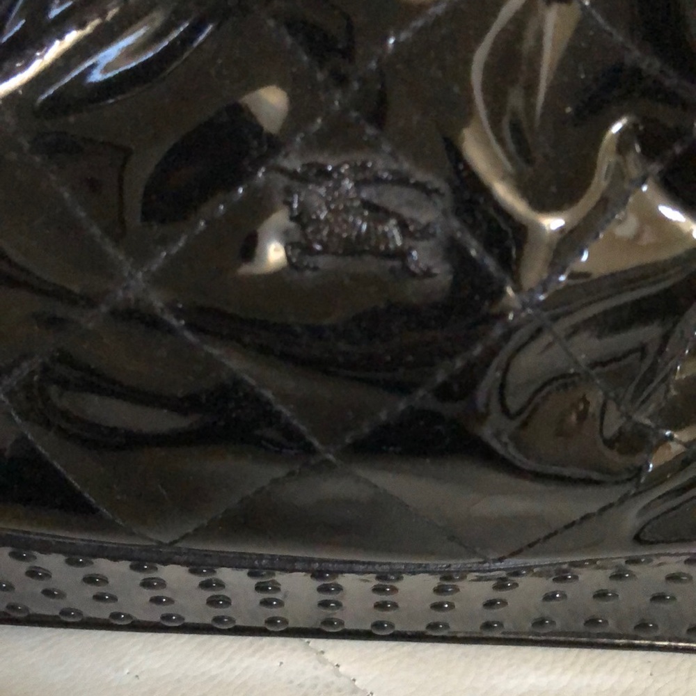 Burberry Limited edition Quilted studded Lowry Prorsum Black patent leather